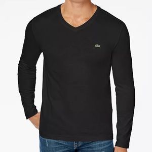 Lacoste V Neck Long Sleeve